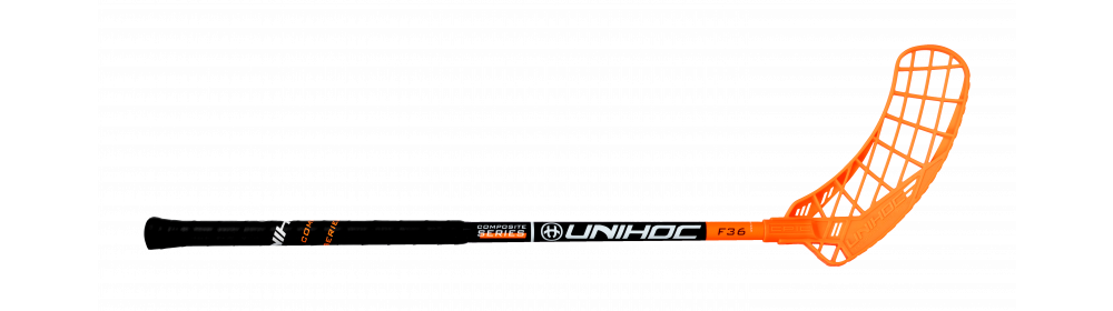 Unihoc Epic Youngster Composite 36 Black/Neon Orange