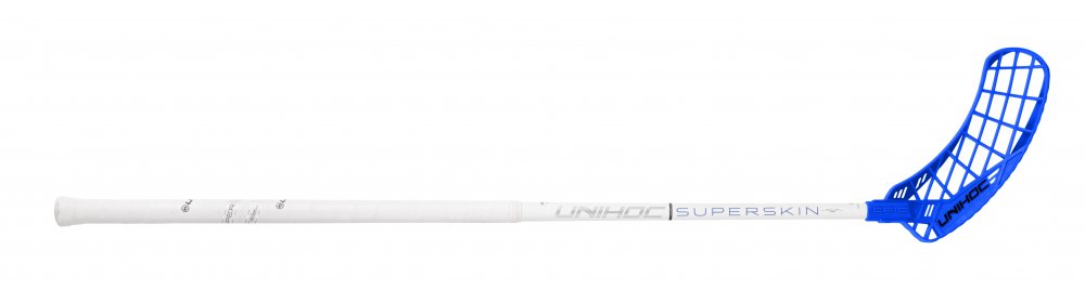 Unihoc Epic Superskin Regular Feather Light 29 Oval White/Blue