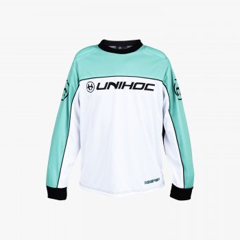 Unihoc Goalie Sweater Keeper Turquoise/White