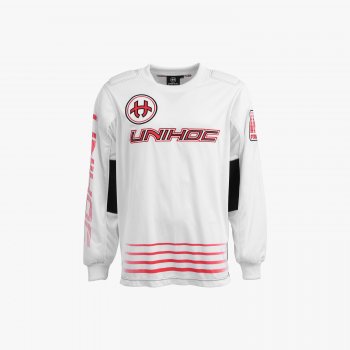 Unihoc Sweater INFERNO White/Neon Red