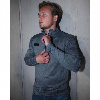 Zone T-shirt Gymtime Longsleeve Grey Melange